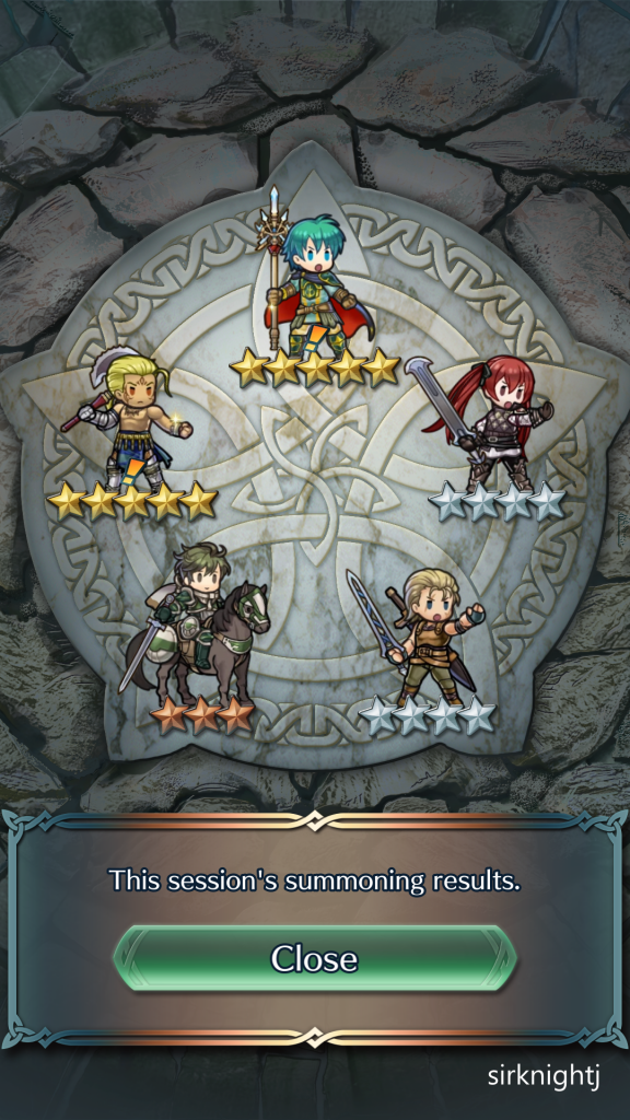 My summoning of Ephriam and Hawkeye from the same summoning session